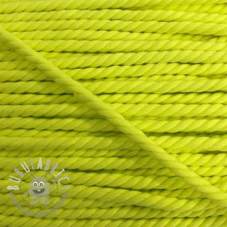Cordino di cotone ritorto 5 mm neon yellow