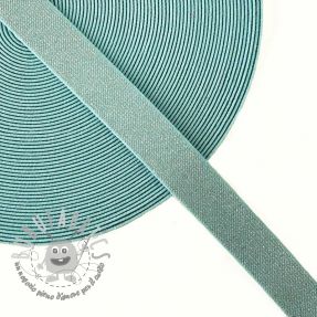 Elastico liscio 2,5 cm glitter mint