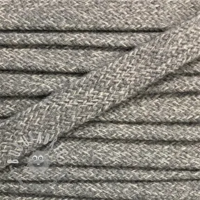 Cordino di cotone piatto 13 mm melange light grey