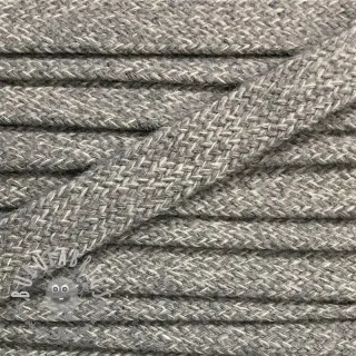 Cordino di cotone piatto 13 mm melange light grey
