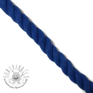 Cordino di cotone ritorto 2,5 cm cobalt
