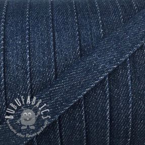 Cordino di cotone piatto 15 mm Denim petrol