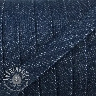 Cordino di cotone piatto 15 mm Denim petrol