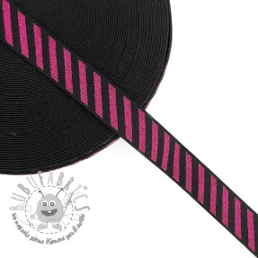 Elastico liscio 2,5 cm Diagonal fuchsia