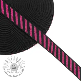 Elastico liscio 2,5 cm Diagonal fuchsia