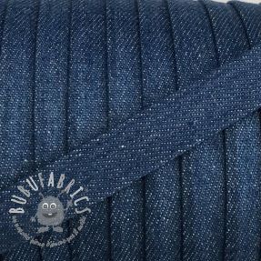 Cordino di cotone piatto 15 mm Denim blue
