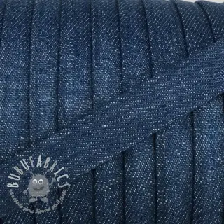 Cordino di cotone piatto 15 mm Denim blue