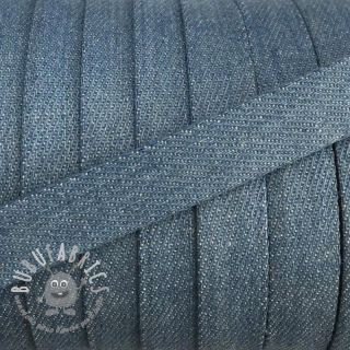 Cordino di cotone piatto 15 mm Denim baby blue