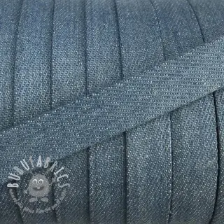 Cordino di cotone piatto 15 mm Denim baby blue