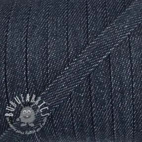 Cordino di cotone piatto 10 mm Denim navy
