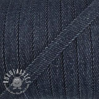 Cordino di cotone piatto 10 mm Denim navy