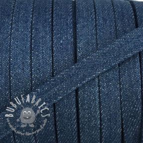 Cordino di cotone piatto 10 mm Denim blue