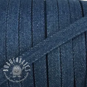Cordino di cotone piatto 10 mm Denim blue