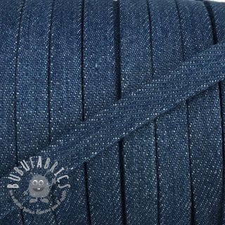 Cordino di cotone piatto 10 mm Denim blue