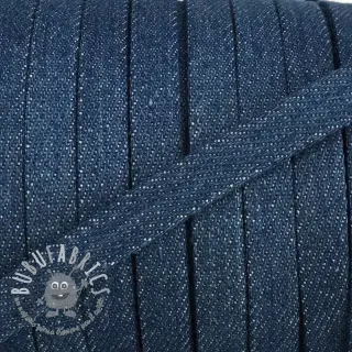 Cordino di cotone piatto 10 mm Denim blue