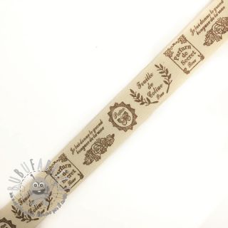 Nastro di cotone Stamps brown