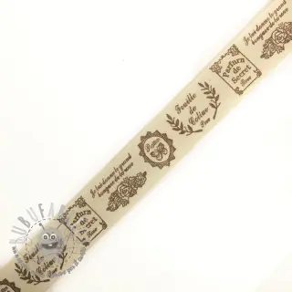Nastro di cotone Stamps brown