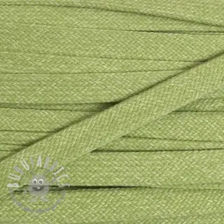 Cordino di cotone piatto 15 mm melange lime