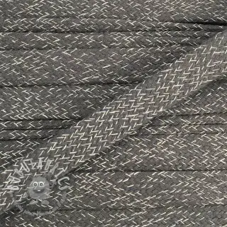 Cordino di cotone piatto 15 mm melange grey