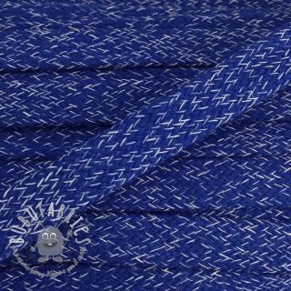 Cordino di cotone piatto 15 mm melange cobalt