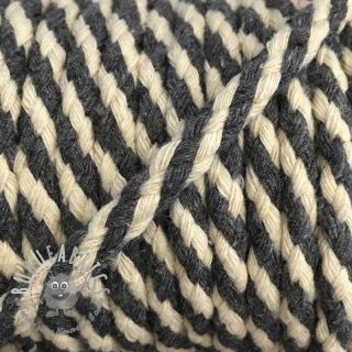 Cordino di cotone 5 mm grey ecru