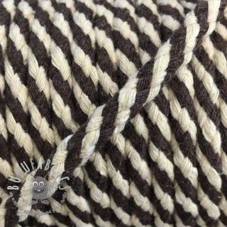 Cordino di cotone 5 mm brown ecru