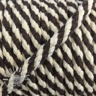 Cordino di cotone 5 mm brown ecru