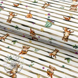Jersey Snoozy fabrics Indian zoo digital print 2nd class