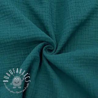 Mussola/Doppia garza dark cyan