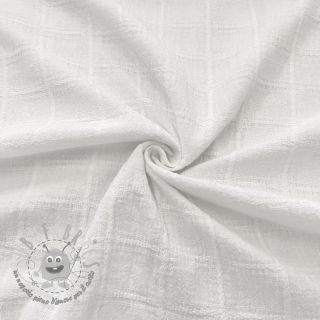 Tessuto di cotone EMBROIDERY DOBBY Square white