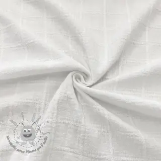 Tessuto di cotone EMBROIDERY DOBBY Square white