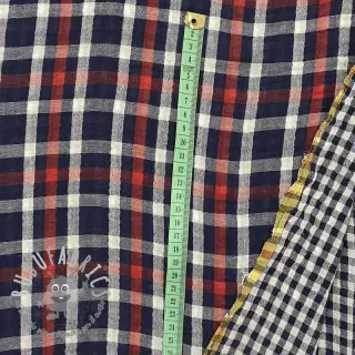 Mussola/Doppia garza Double sided Checks navy