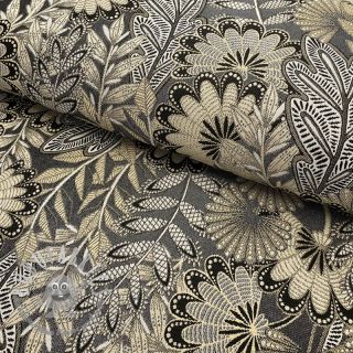 Tessuto decorativo jacquard Boho leaves