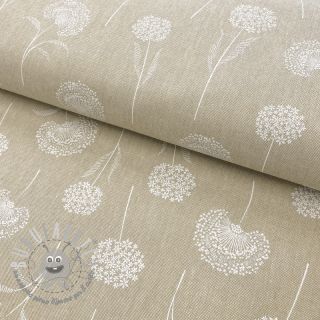 Tessuto decorativo Linenlook Elegant dandelion natural