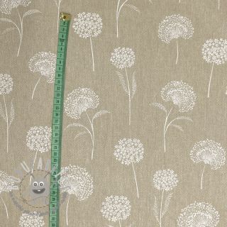 Tessuto decorativo Linenlook Elegant dandelion natural