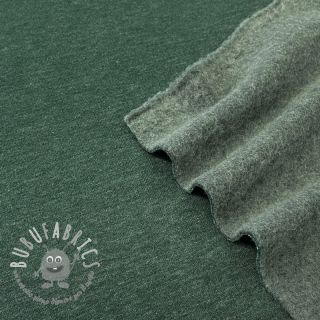 Felpa garzata JOGGING dark green melange