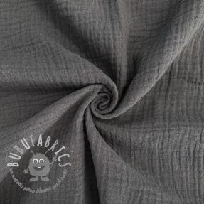 Mussola/Doppia garza dark grey ORGANIC