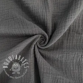 Mussola/Doppia garza dark grey ORGANIC