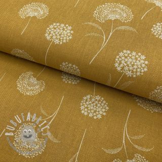 Tessuto decorativo Linenlook Elegant dandelion golden yellow