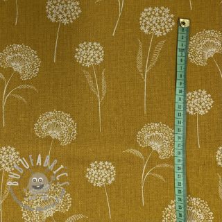 Tessuto decorativo Linenlook Elegant dandelion golden yellow