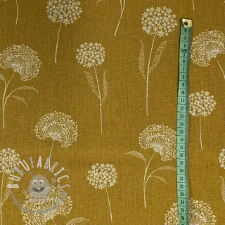 Tessuto decorativo Linenlook Elegant dandelion golden yellow
