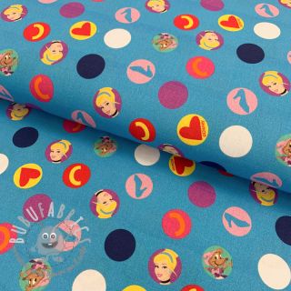 Tessuto di cotone Cinderella medaillon blue digital print 2nd class