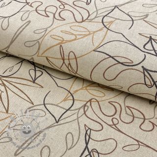 Tessuto decorativo Linenlook Leaf line art