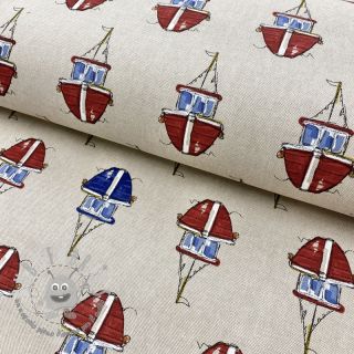 Tessuto decorativo Linenlook Sea shore boat