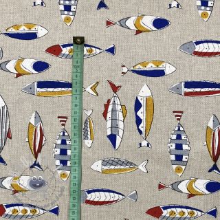 Tessuto decorativo Linenlook Fish decor
