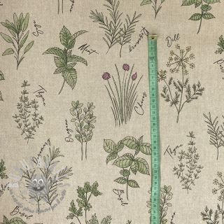 Tessuto decorativo Linenlook Herbal culinary kitchen