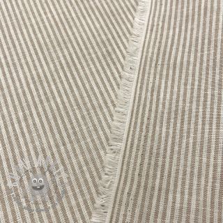 Lino con cotone Lira medium stripe beige