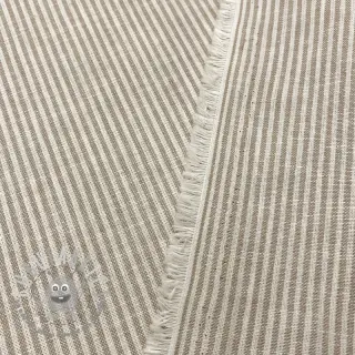 Lino con cotone Lira medium stripe beige