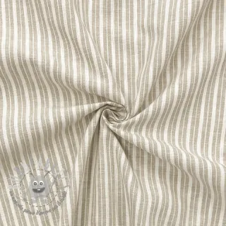 Lino con cotone Lira big stripe beige