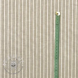 Lino con cotone Lira big stripe beige
